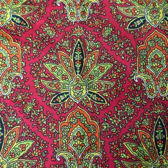 Vintage Liberty of London 100% Silk Scarf Made in England 23x23 Floral Print - Picture 3 of 5